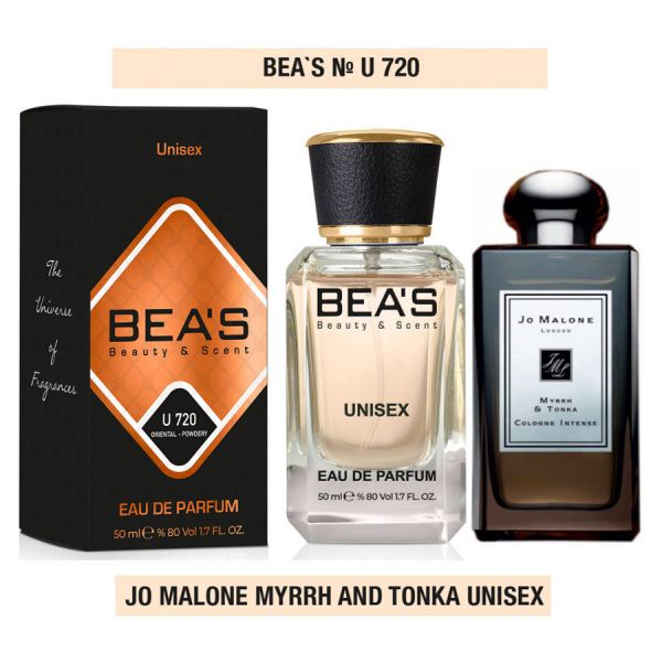 Beas U720 JM Myrrh & Tonka edp 50 ml, Unisex Perfume Beas U720 inspired by JM Myrrh & Tonka